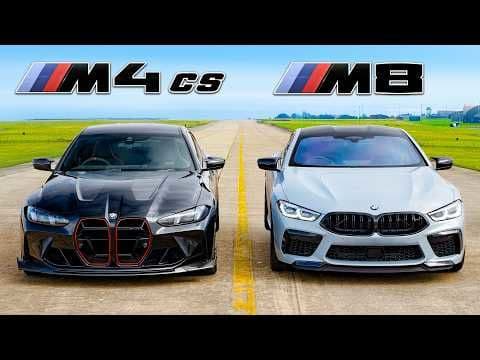  Confruntare Epică Bavareză! Duelul Dinamic între BMW M4 CS și M8 Competition în Liniuța de Viteză!