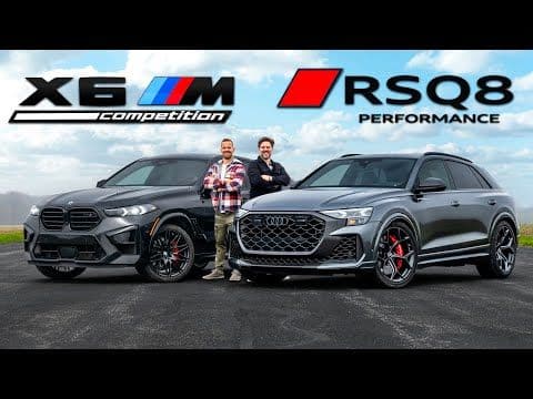Confruntarea SUV-urilor germane de top! Curse spectaculoase între Audi RSQ8 și BMW X6M...