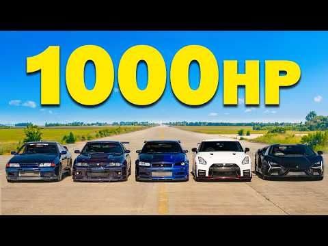 Duel de 1000 CP între toate generațiile Nissan GT-R