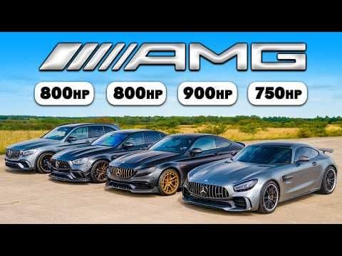 Puterea AMG la peste 3.200 CP! Confruntare epică între GTR, C63, E63 și GLC63