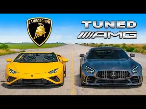 Duel German vs Italian între Mercedes-AMG GT R și Lamborghini Huracan - Cine domină circuitul?