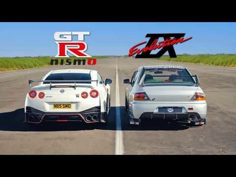 Confruntare Japoneză! Nissan GT-R Nismo vs Mitsubishi Lancer Evo IX într-o Liniuță Explozivă