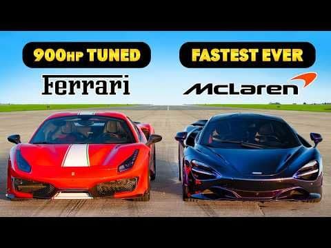 Duel spectaculos între un Ferrari 488 Pista modificat și cel mai rapid McLaren 720S