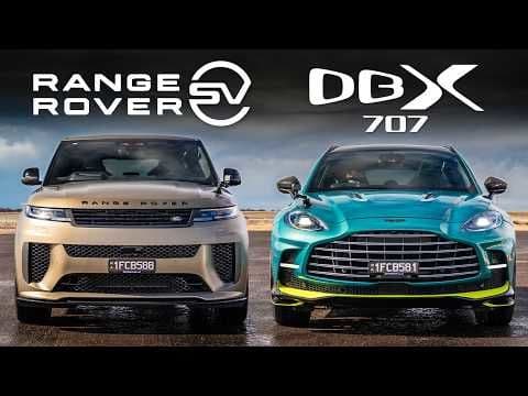 Duel între SUV-uri de lux britanice - Range Rover Sport SV vs. Aston Martin DBX707