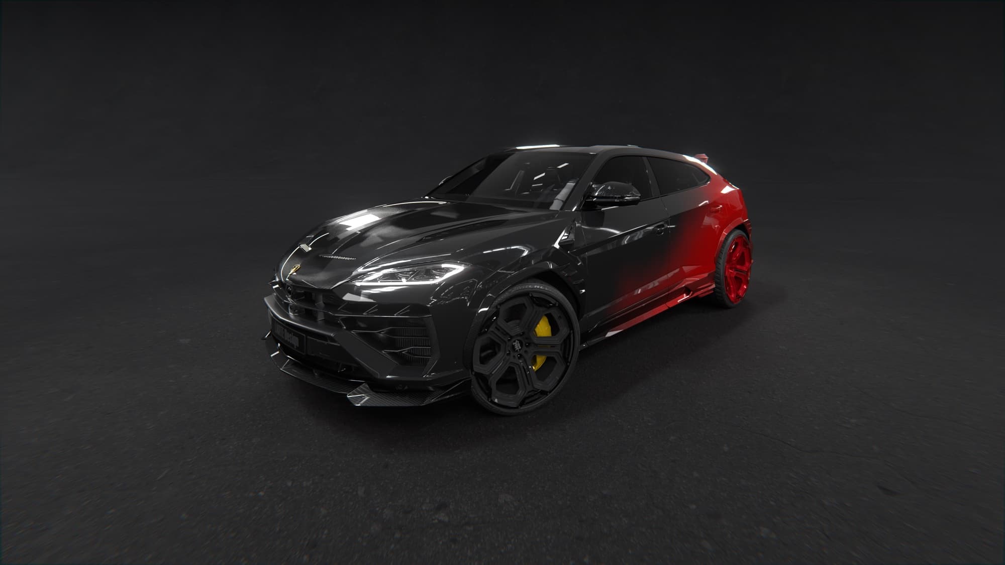 Lamborghini Urus SE primește un kit Larte din carbon, cu caroserie negru-roșu