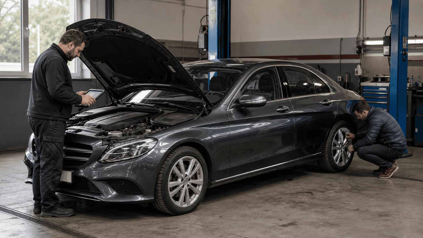 Mercedes-Benz Clasa C second-hand în 2026: ce verifici la C 220 d, C 200, 9G-Tronic, 4MATIC și plug-in hybrid