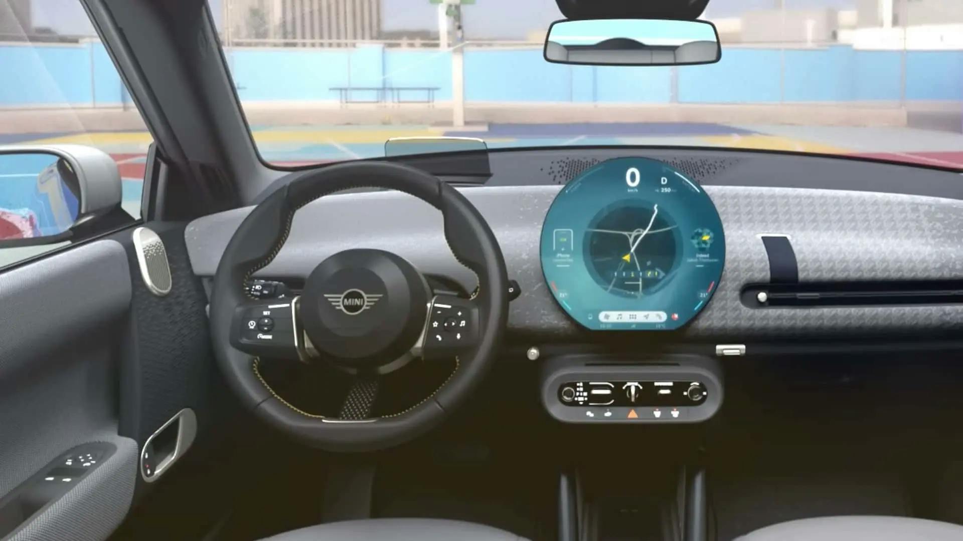 Noul interior a lui Mini Cooper 2024 a fost dezvăluit: Design minimalist, ecran rotund masiv