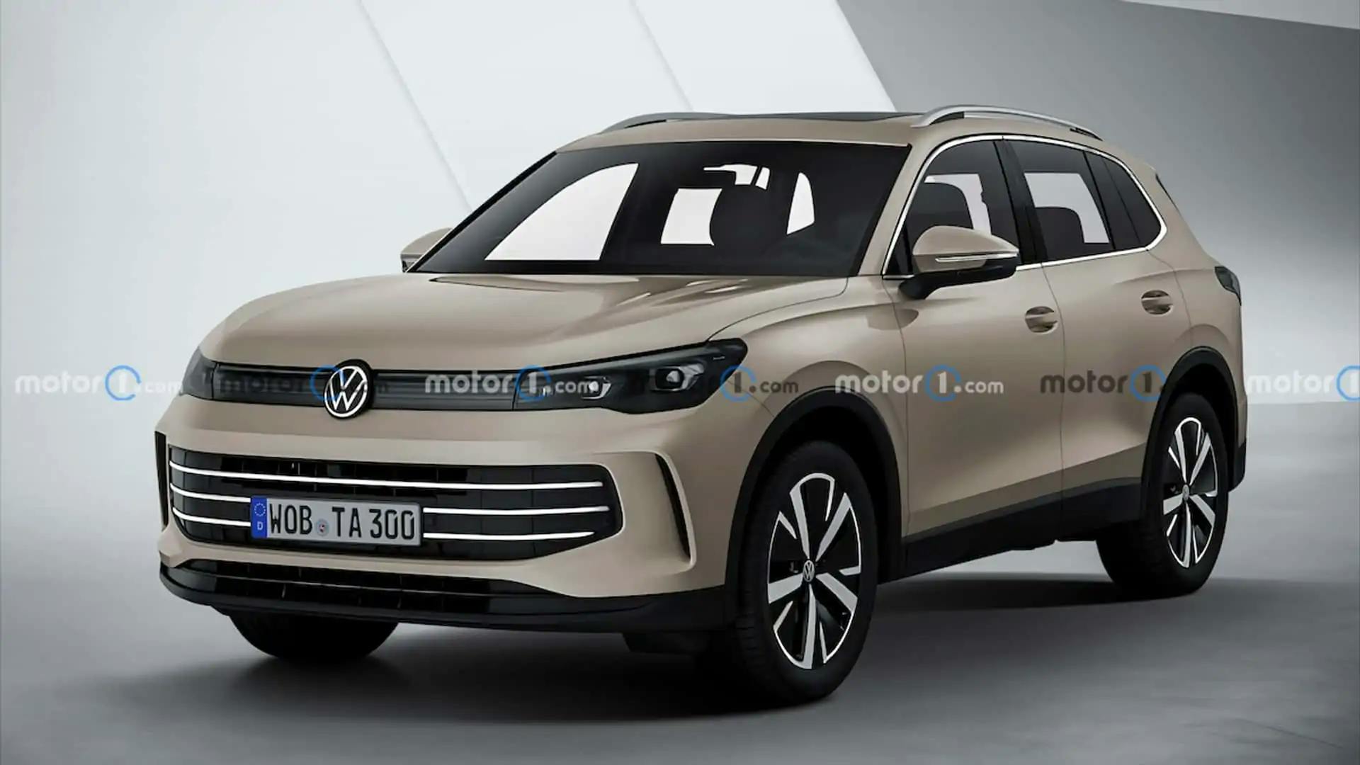 Randările cu Volkswagen Tiguan 2024 prevestesc un noul look al crossoverului