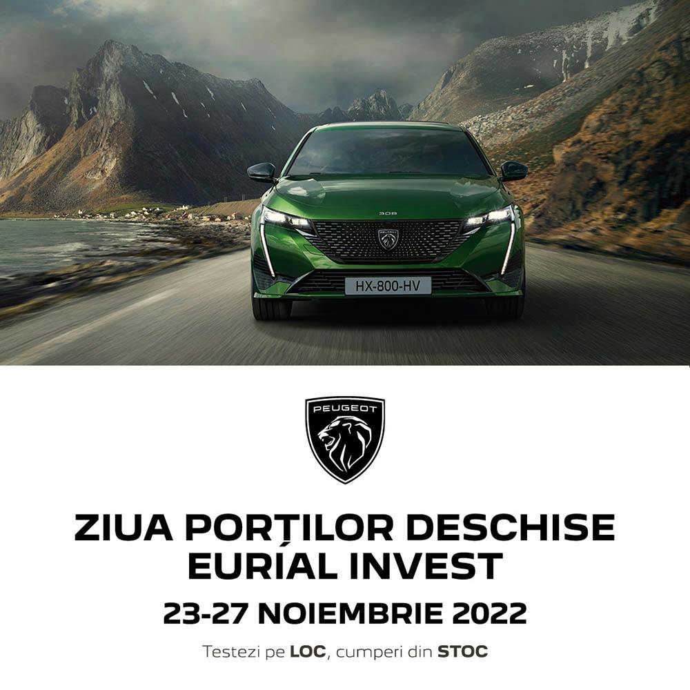 (P) Ofertă specială valabilă 5 zile în cadrul evenimentelor Open Doors ale dealerului Peugeot, EURIAL
