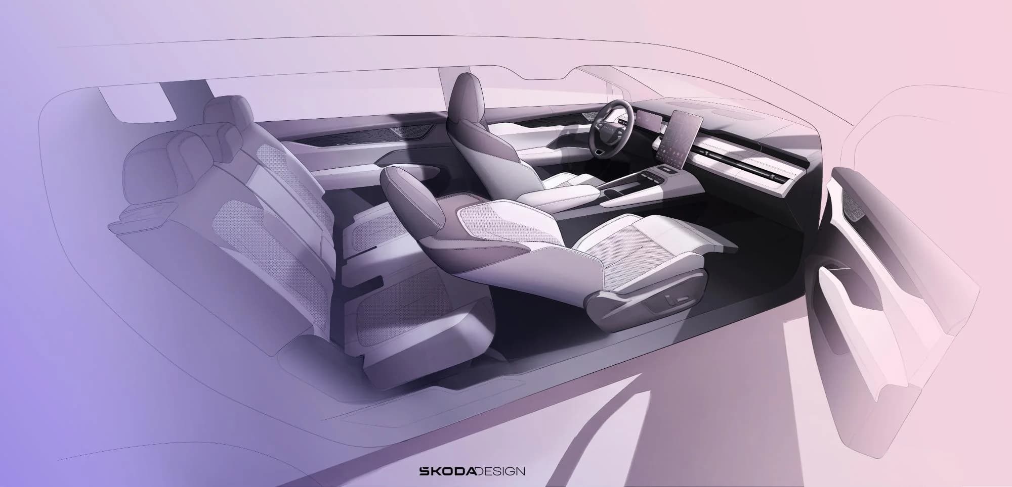 Primele imagini cu interiorul noului model Skoda Peaq