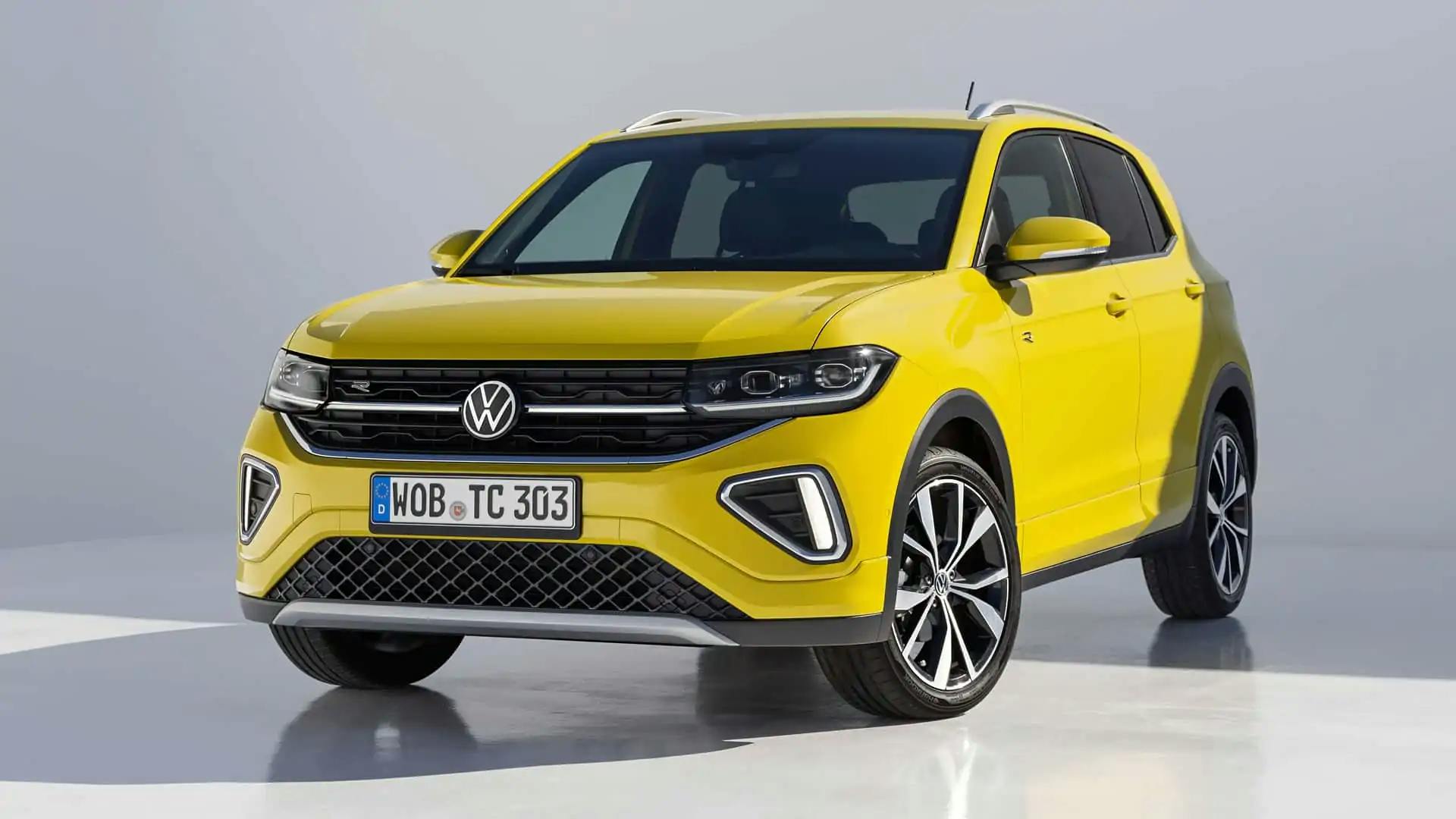 Noul Volkswagen T-Cross 2024 debutează cu faruri actualizate și un nou ecran tactil