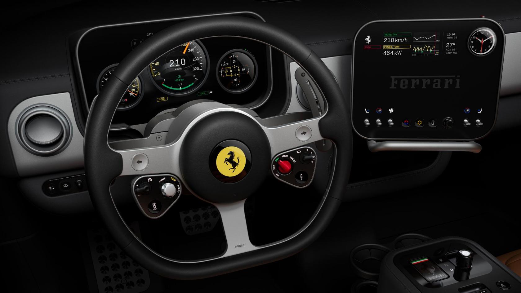 Ferrari dezvăluie primele imagini cu interiorul noului model electric Luce