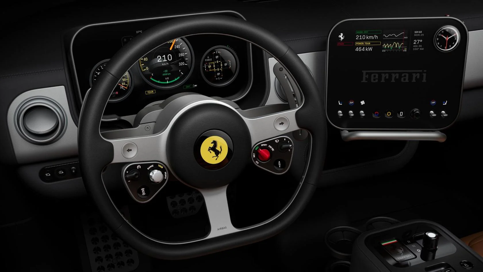 Ferrari dezvăluie primele imagini cu interiorul noului model electric Luce