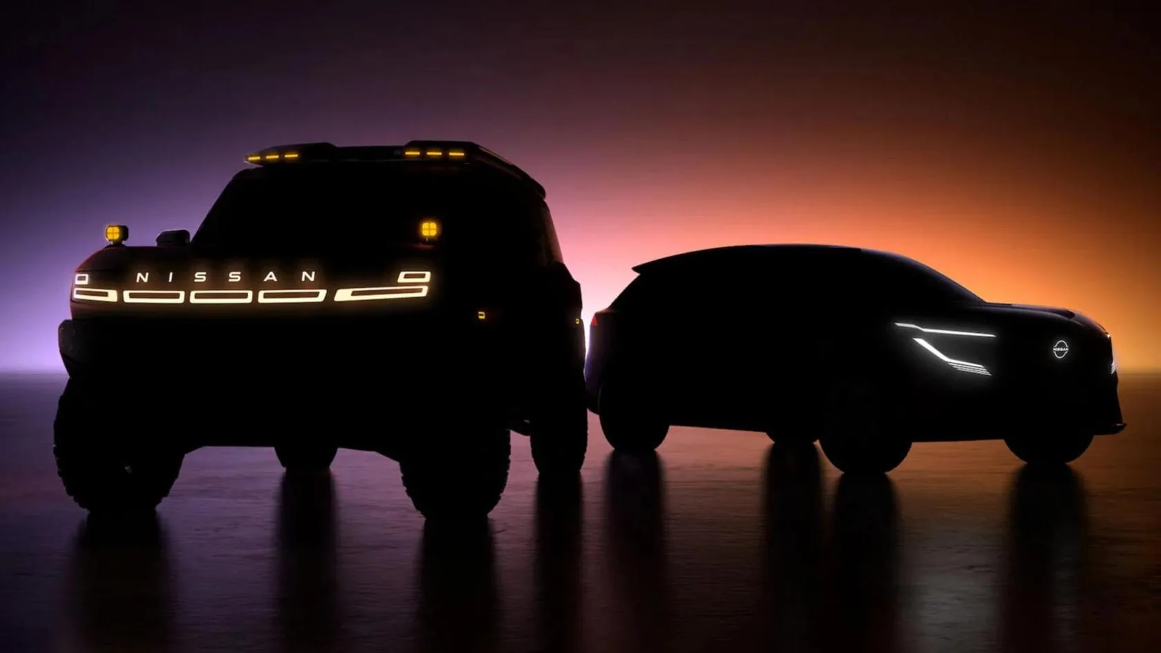 Nissan dezvăluie o imagine teaser cu două noi concepte auto