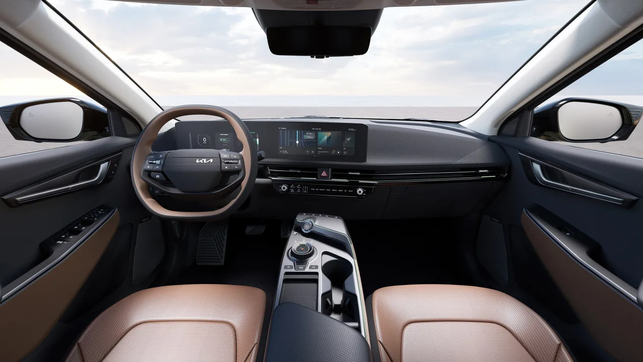 Interiorul unei mașini electrice Kia EV6