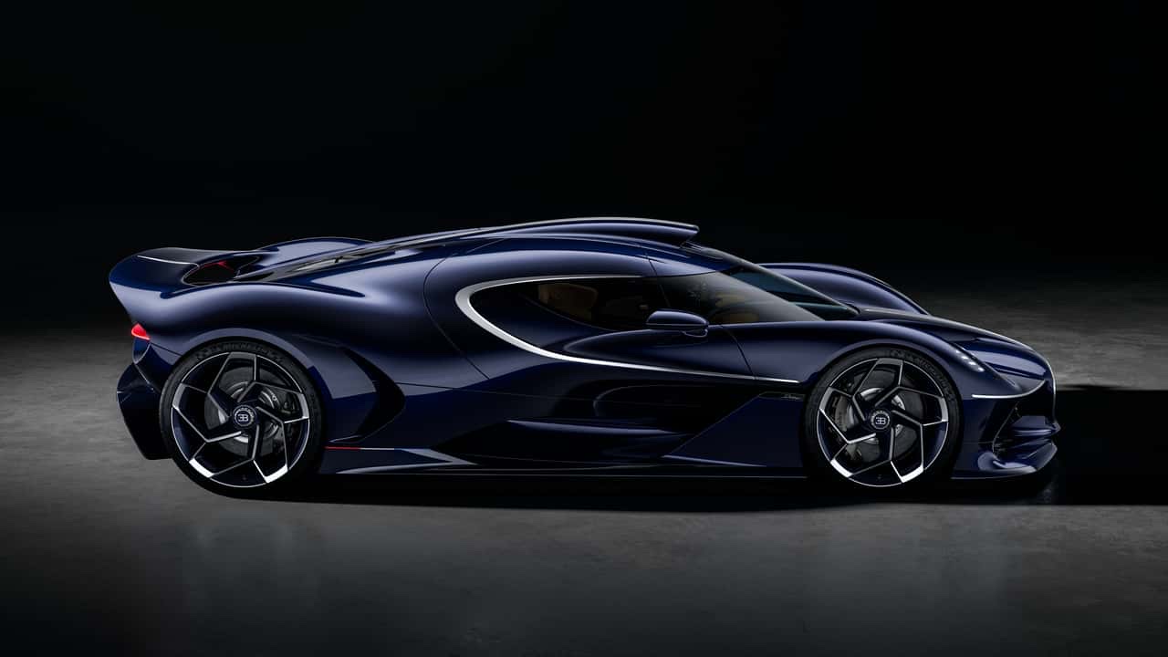 Bugatti Destrier văzut din profil