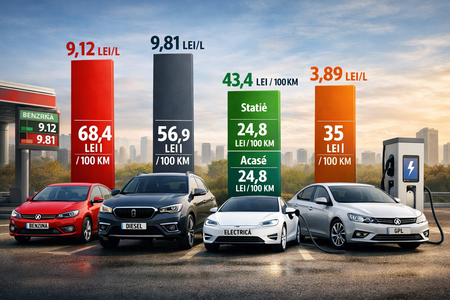 Ce mașină merită să conduci în România în 2026: benzină, diesel, electrică sau GPL? Analiză completă bazată pe costurile reale de azi