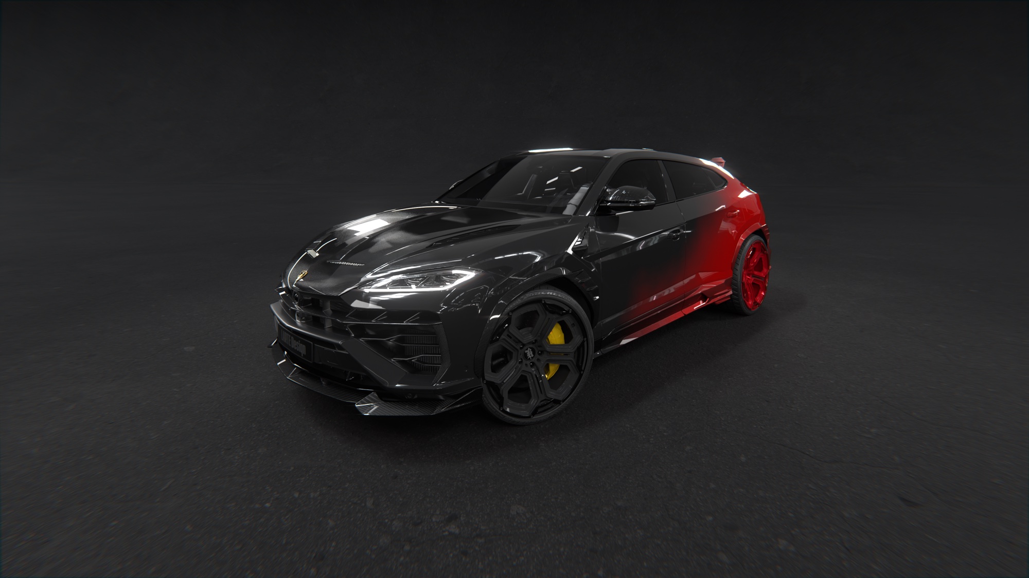 Lamborghini Urus SE modificat de Larte Design, văzut din față