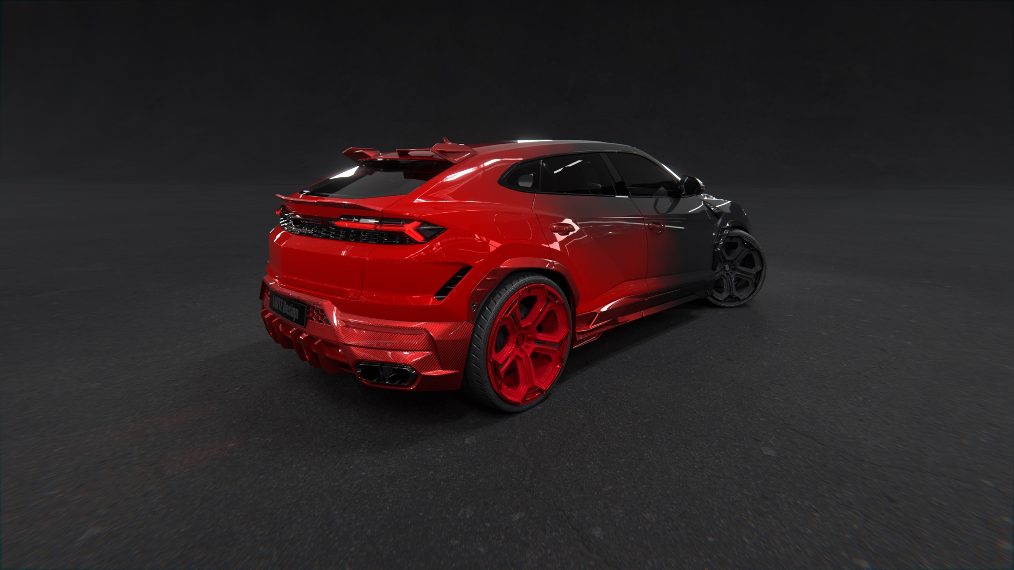 Lamborghini Urus SE Larte Largenda, văzut din spate