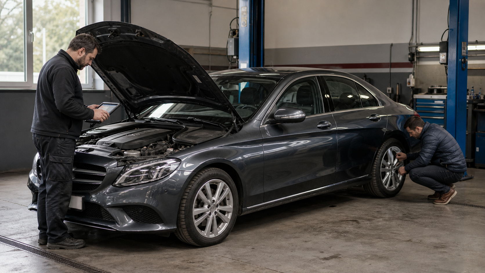Mercedes-Benz Clasa C second-hand în 2026: ce verifici la C 220 d, C 200, 9G-Tronic, 4MATIC și plug-in hybrid