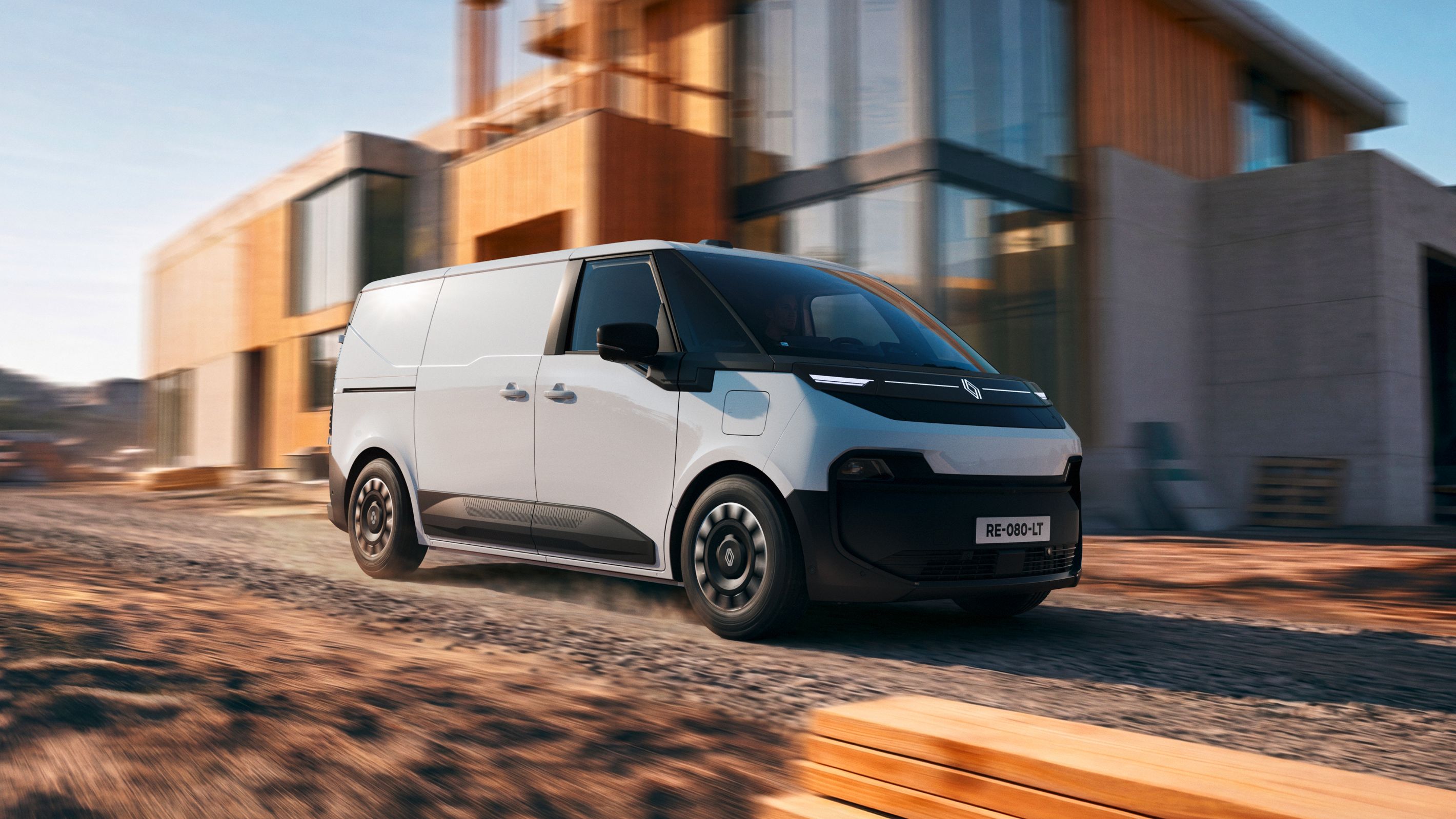 Noul Renault Trafic Van E-Tech electric, vedere față trei sferturi