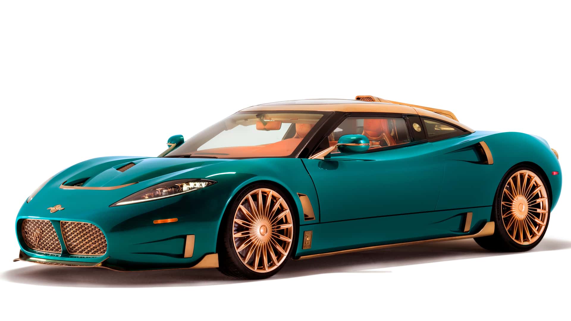 Spyker C8 Preliator XXV, Quail Green și accesorii rose gold